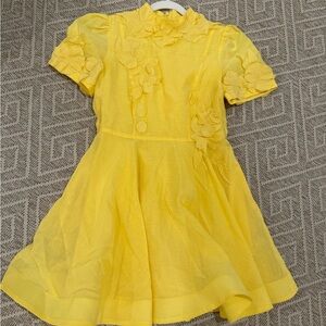 ANTONIO MELANI Yellow Puff Sleeve Sundress